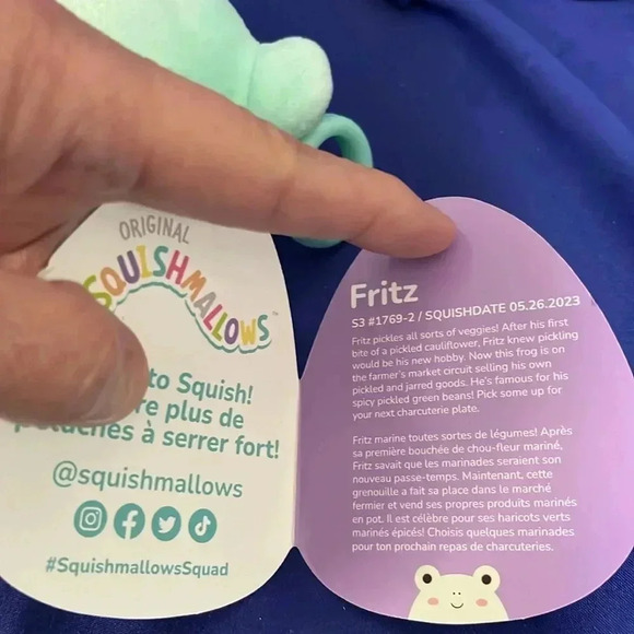 Squishmallows clip frog Fritz. NWT - Picture 5 of 5